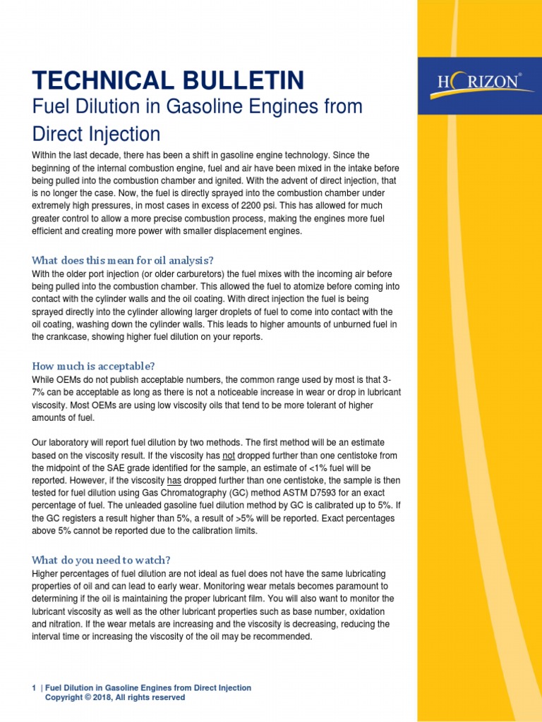 Fuel Dilution in Gasoline Engines From Direct Injection PDF