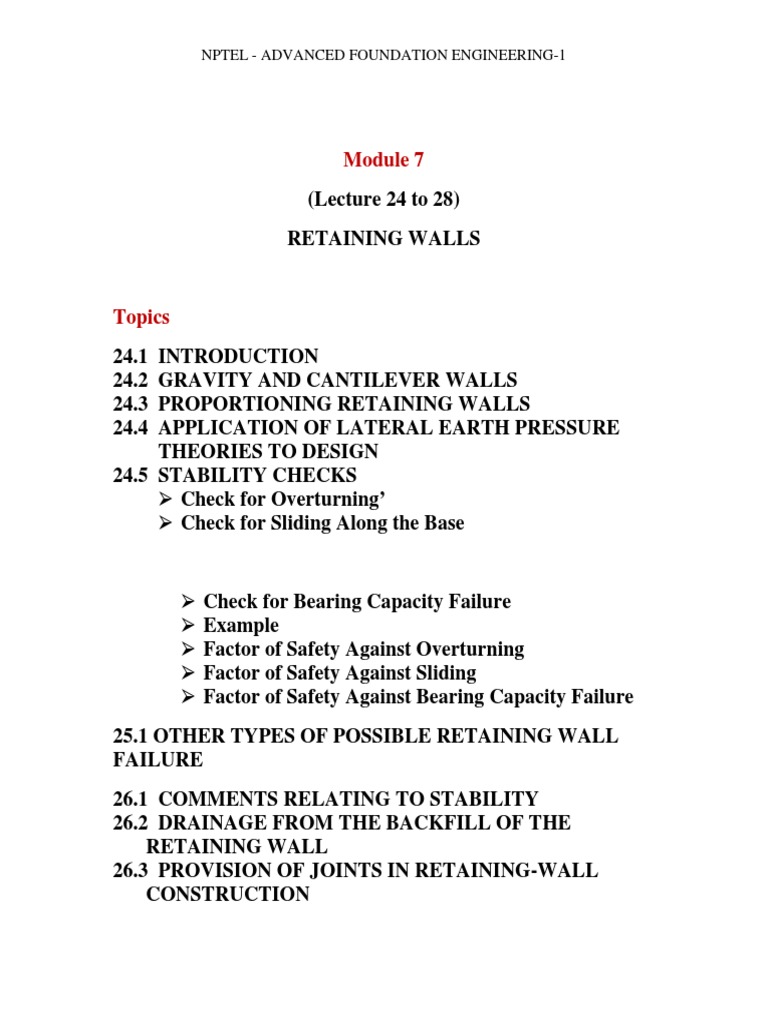 Retaining Walls PDF | PDF