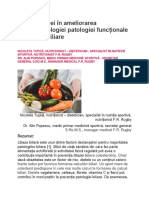 Rolul Nutriției În Ameliorarea Simptomatologiei Patologiei Funcționale Și Litiazice Biliare