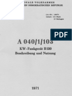 KW-Funkgerät R-130 DV A 040/1/103 - Beschreibung Und Nutzung