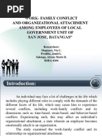 Work-Family Conflict and Organizational Attachment Among LGU Employees (39