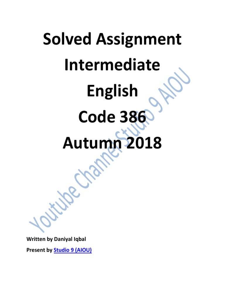 assignment code 386