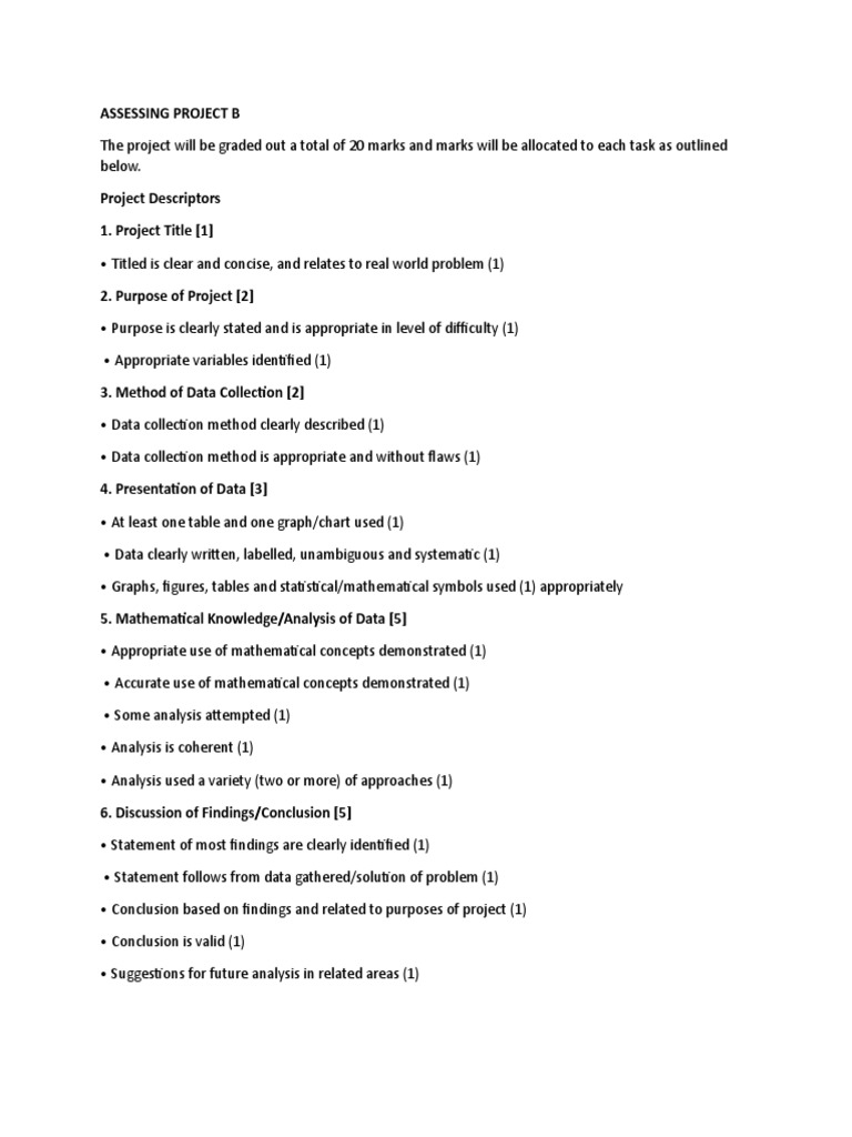 Add Math SBA Project Marking Guide | PDF | Teaching Methods & Materials