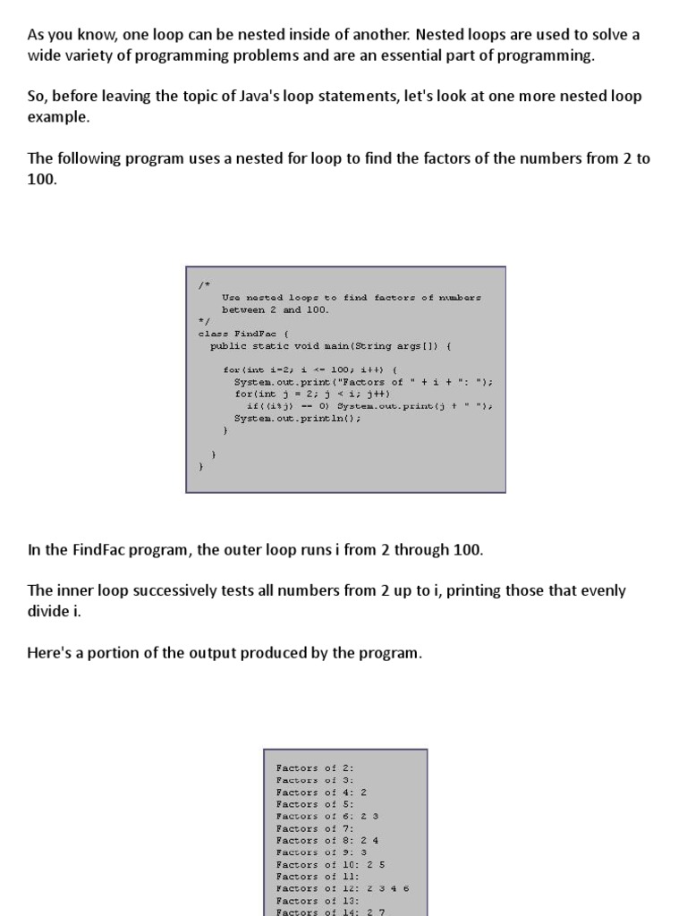 3.10. Nested Loops | PDF | Computers