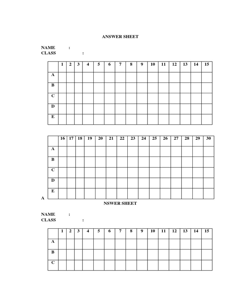 Circular Multiple Choice Answer Sheet | PDF | Teaching Methods & Materials