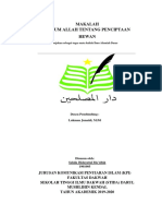 MAKALAH HUKUM ALLAH TENTANG PENCIPTAAN HEWAN