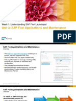 Unit 3: SAP Fiori Applications and Maintenance