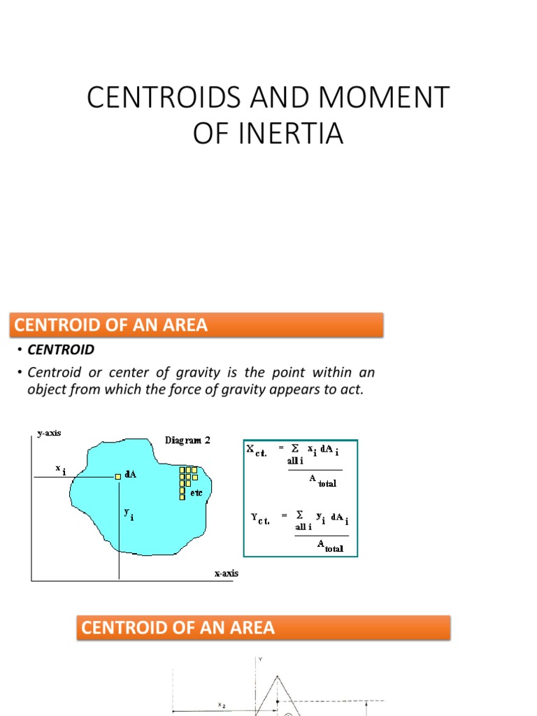 Centroids and Moment of Inertia | PDF | Inertia | Torque