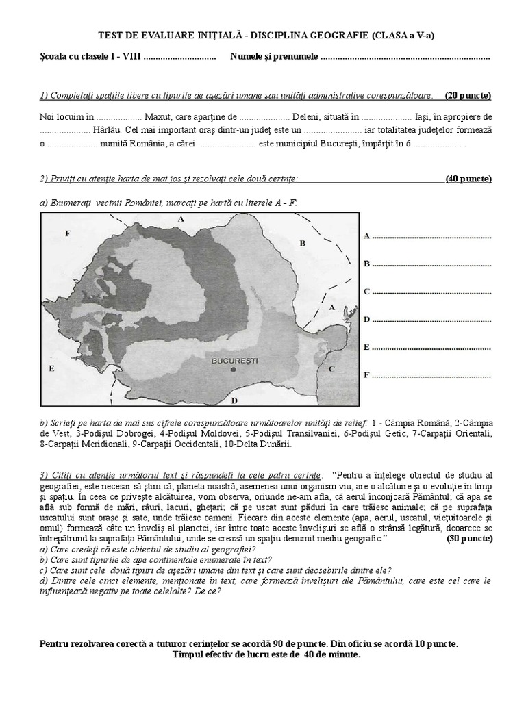 Test Geografie Doc