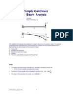 Mathcad 14 - CantileverBeam - Simple