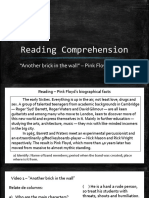 Reading Comprehension - Another Brick in The Wall