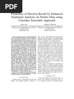 Prediction of Election Result by Enhanced Sentiment Analysis on Twiter Data