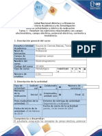 Guía de Actividades y Rúbrica de Evaluación - Tarea 1 - Fundamentos de Campo Electrostático