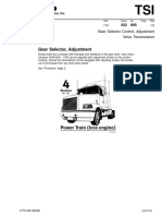 Gear Selector Control, Adjustment Volvo Transmission