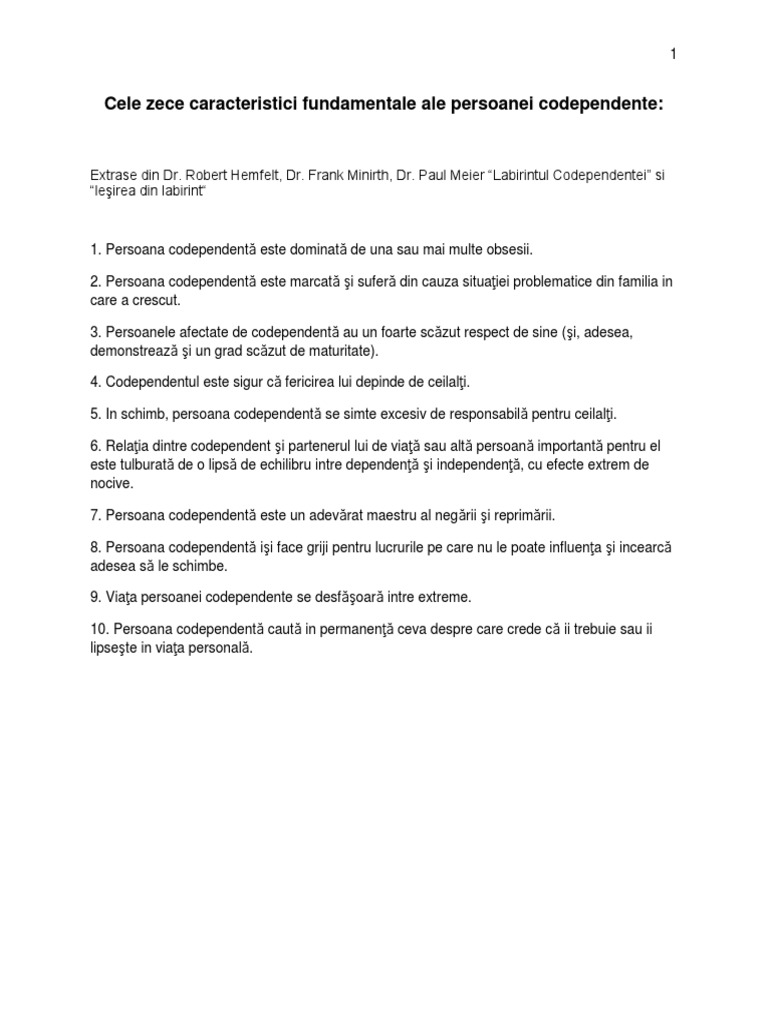 003 Hemfelt, Minirth, Meier Ce Este Codependenta | PDF
