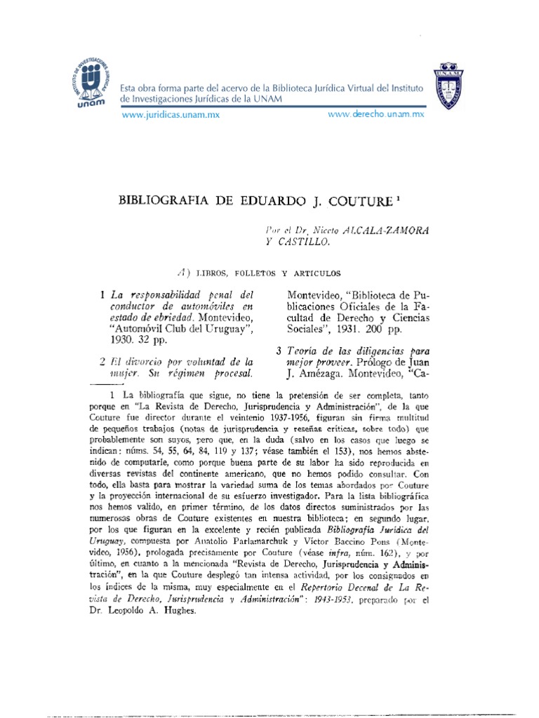 Biografia Eduardo J Couture Ley Pública Gobierno