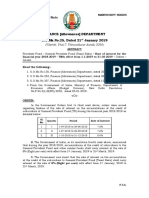 FINANCE (Allowances) DEPARTMENT G.O.Ms - No.25, Dated 21 January 2019