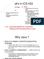 What's in ICS.H22: 2. Java 1. Algorithms and Data Structures