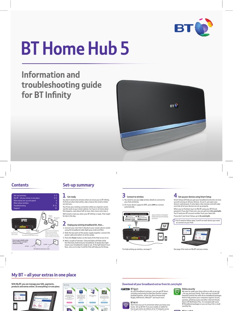 BT Home Hub 5 Self Install Guide PDF Wi Fi Access