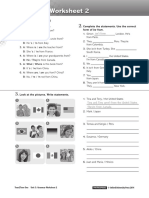 T2T - One - U3 - Grammarworksheet - 2 (1) Be From For Origin PDF