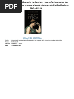 Memoria de la etica. Una reflexion sobre los origenes de la «theoria» moral en Aristoteles de Emilio Lledo.pdf