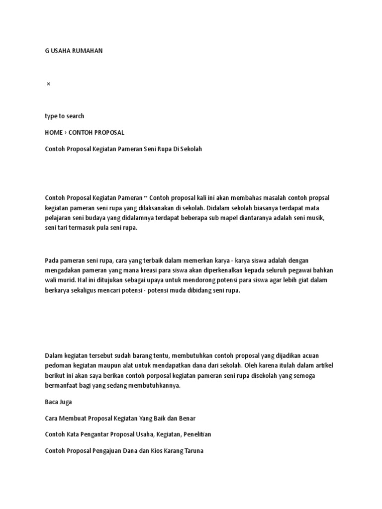 Contoh Proposal Seni Rupa Guru Ilmu Sosial Contoh Proposal Seni Rupa Guru Ilmu Sosial