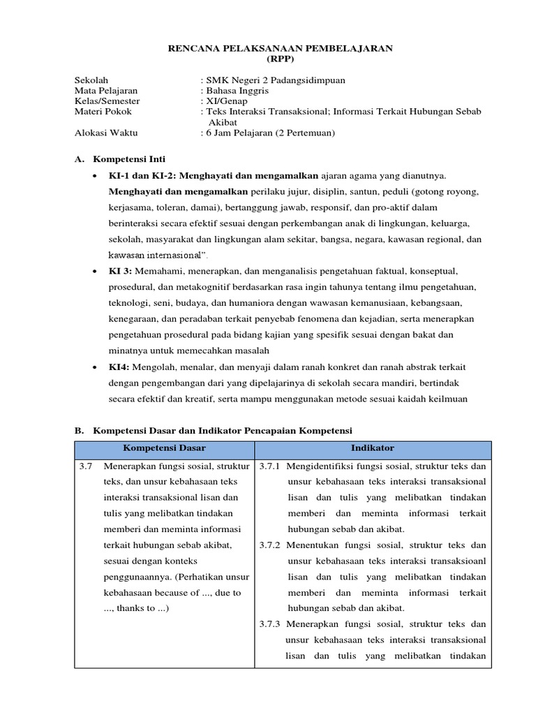 Materi Bahasa Inggris Cause And Effect Nasi