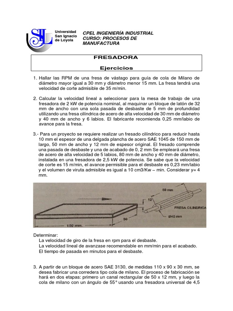 Guia de Fresadora PDF | PDF | Metalurgia | Máquinas