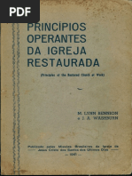 Pricípios Operantes Da Igreja Restaurada Isud