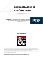 DD Player Cheat Sheet PDF