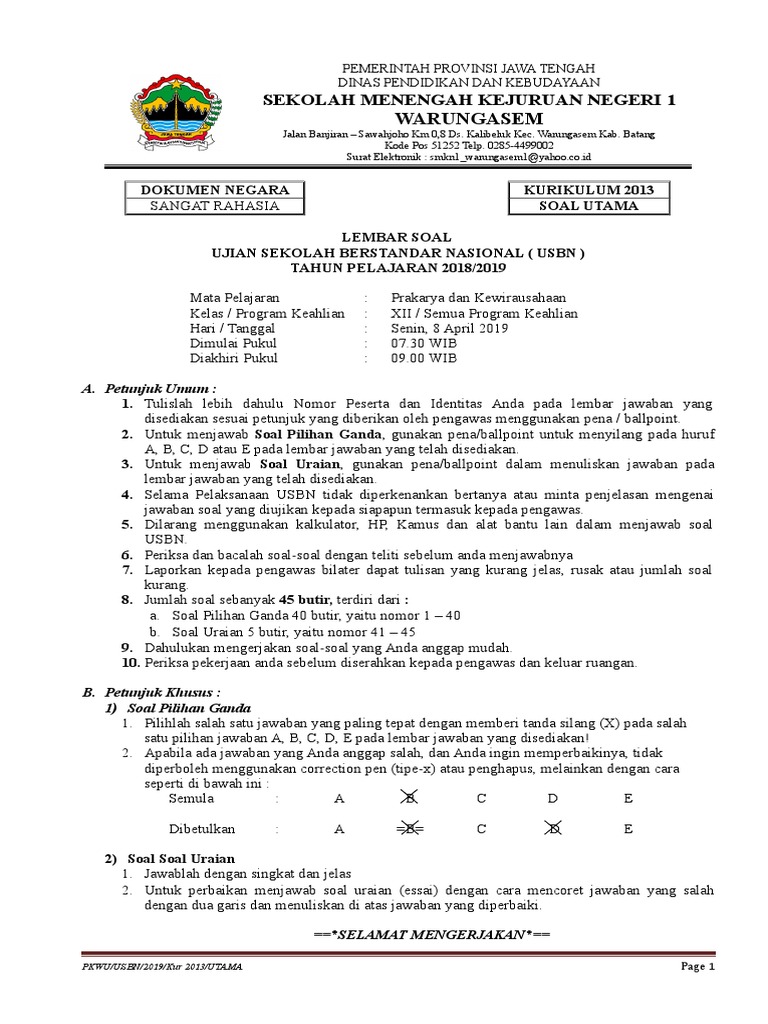 Petunjuk Soal Isian Singkat - Unduh File Guru