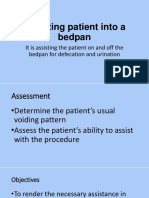 Assisting Patient Into a Bedpan