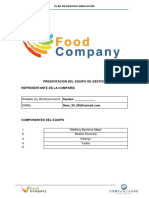 Plan de negocio simulación para empresa láctea Food Company