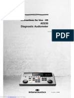 02 Instructions For Use - US AD226 Diagnostic Audiometer PDF
