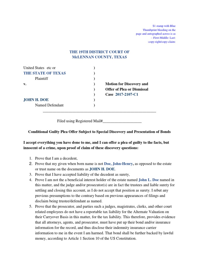 2 Jurisdiction Challenge Stop Most Court Cases PDF Plea Prosecutor