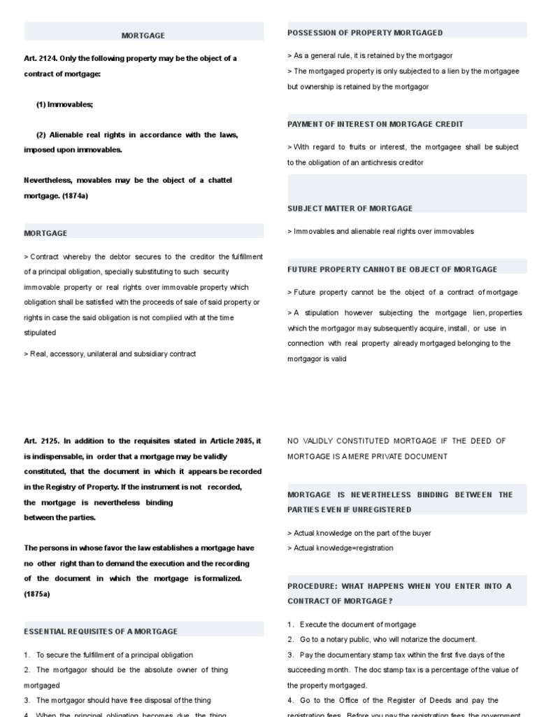 Mortgage Possession of Property Mortgaged | PDF | Mortgage Law | Property