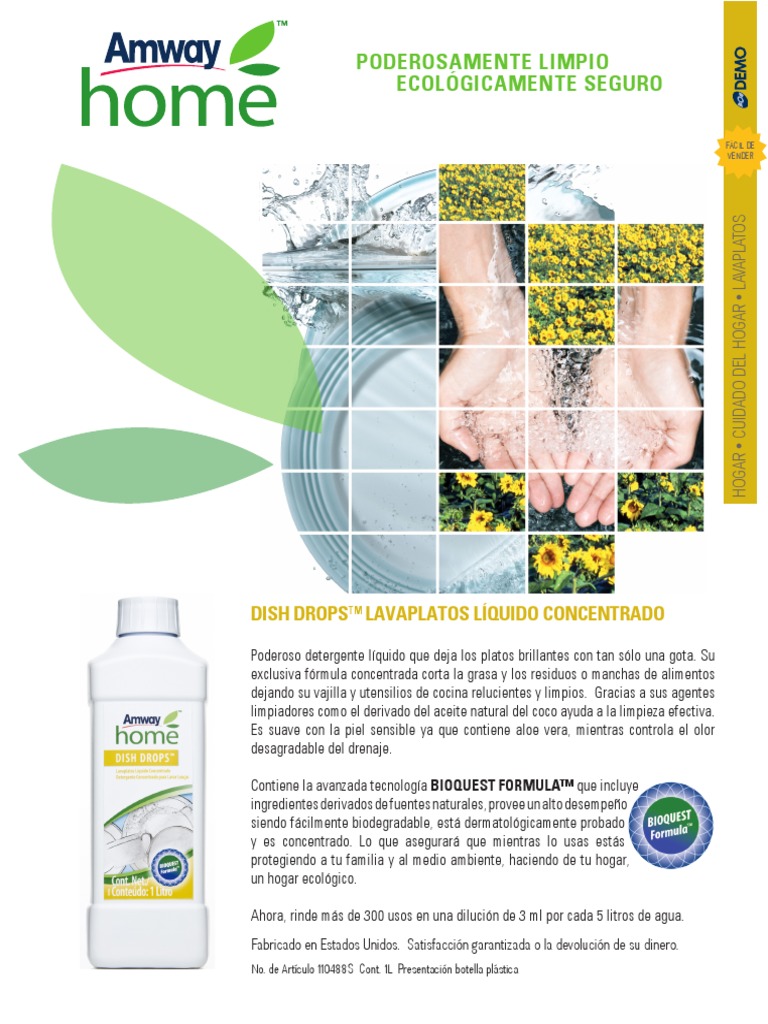 Dish Drops Liquido 110488 PDF | PDF | Lavavajillas | Agua