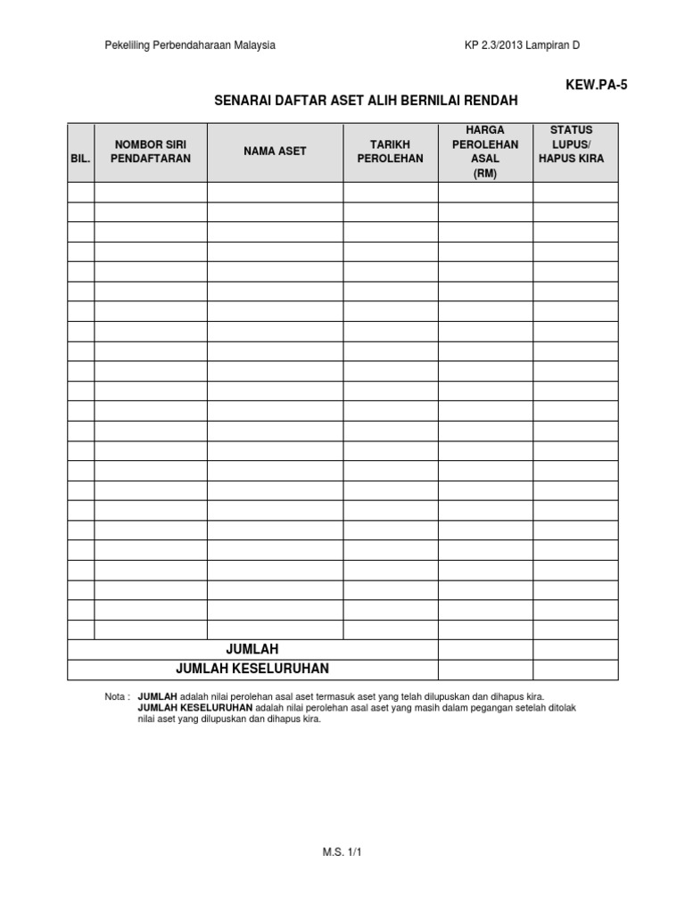 Aset Alih Nilai Rendah Pdf