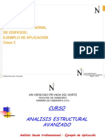 Análisis estructural avanzado - Ejemplo de aplicación seudo tridimensional