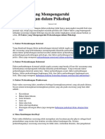 10 Faktor Yang Mempengaruhi Perkembangan Dalam Psikologi