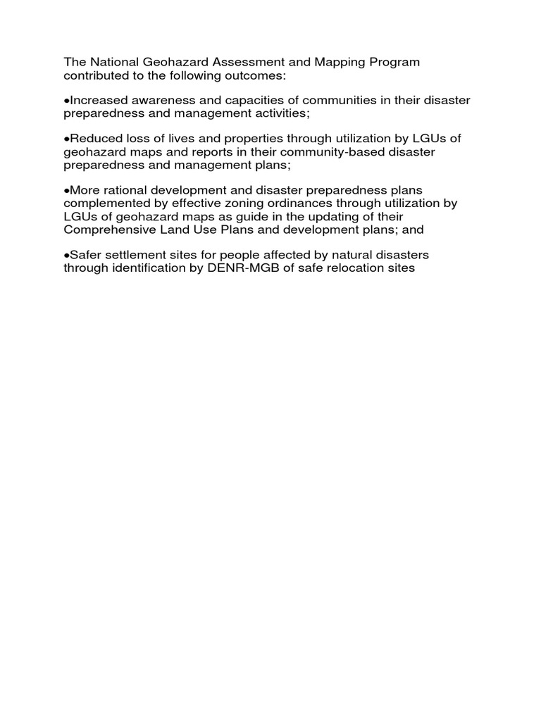 Geohazard Assessment | PDF | Social Science