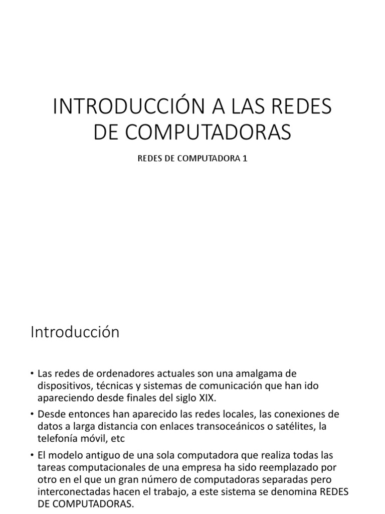 Introducción a Redes de Computadoras | PDF | Cambio de paquetes | Red ...