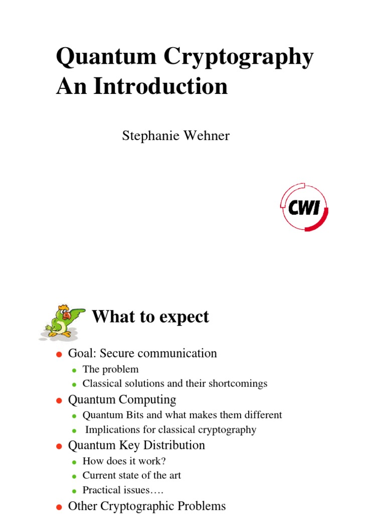 WTH Slides Quantum Cryptography An Introduction Screen | PDF | Business