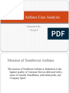 Southwest airlines swot analysis