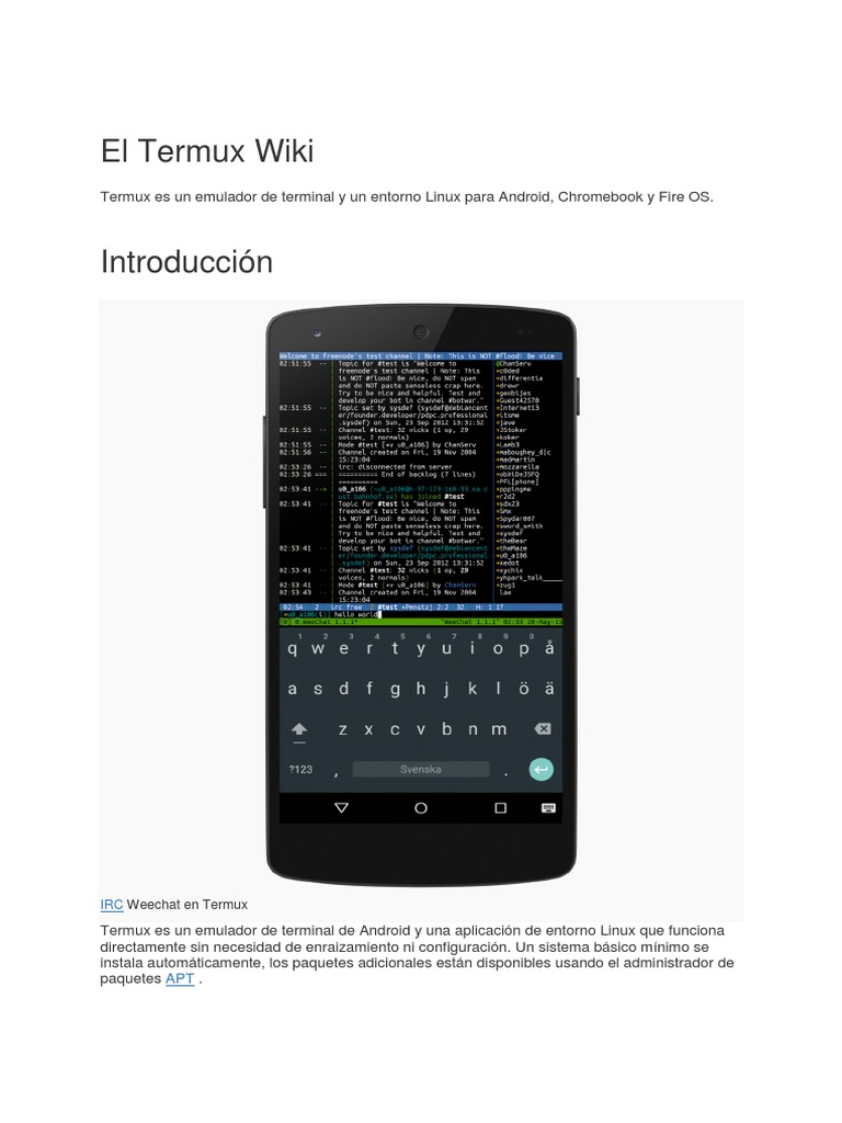 Termux | PDF | Distribución de Linux | Sistema de archivos