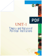 Theory and Nature of Political Institutions: UNIT-1