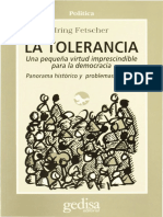 Fetscher, Iring - La tolerancia. Una pequeña virtud imprescindible para la democracia. Panorama histórico y problemas actuales.pdf