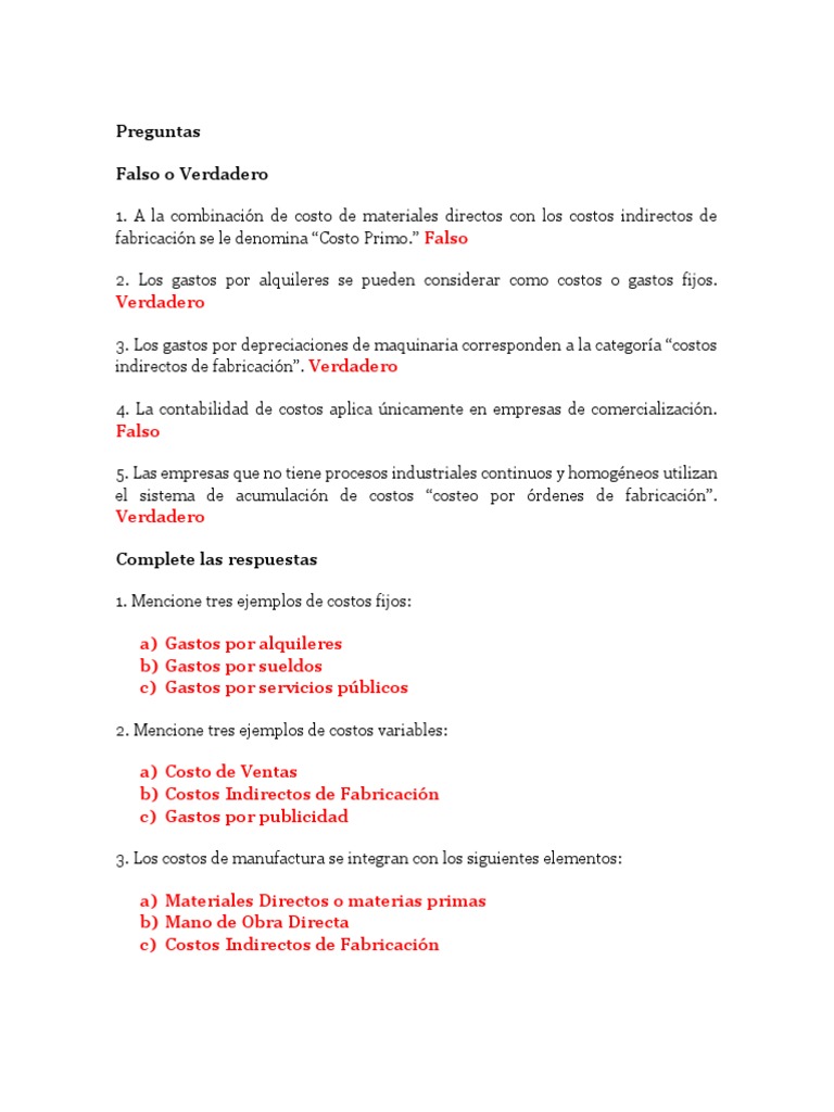 Análisis de Costos y Resultados Financieros | PDF | Costo | Negocios ...