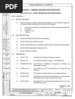 Division 7 - Thermal and Moisture Protection Section 07110 - Sheet Membrane Waterproofing