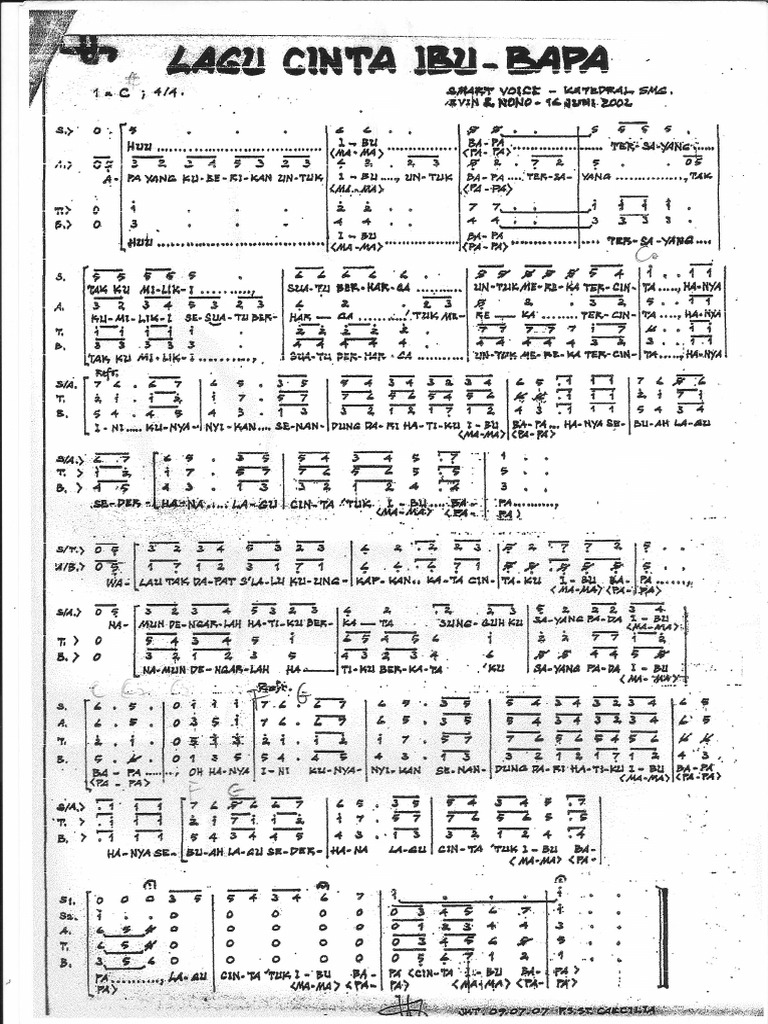 Lagu Cinta Untuk Mama Papa Pdf